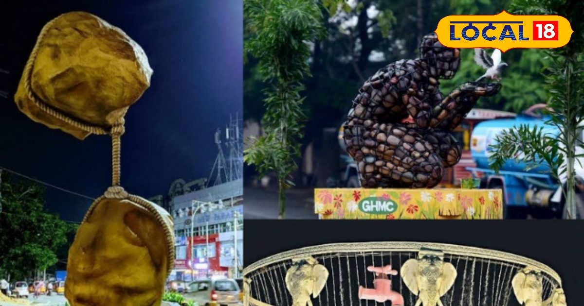 Hyderabad News: Hyderabad intersection became ‘City of Art’, GHMC’s colorful installation increased city beauty